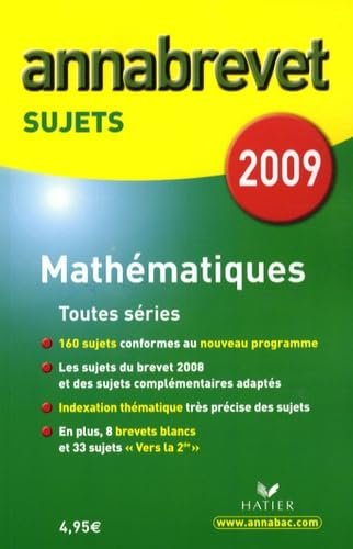 Annabrevet : Mathématiques : sujets 2009