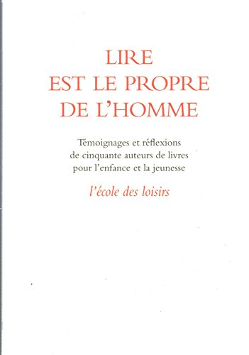 Lire est le propre de l'homme