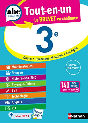 Le brevet en confiance 3ème : cours, exercices et sujets, corrigés