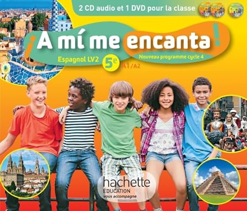¡ A mi me encanta ! espagnol LV2 5e - cycle 4 : 2 CD audio et 1 DVD pour la classe